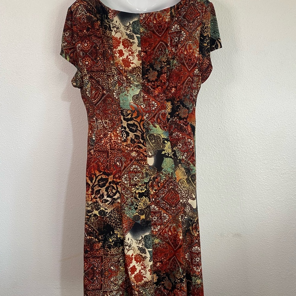 Connected Apparel Multicolor Patchwork Dress - image 6